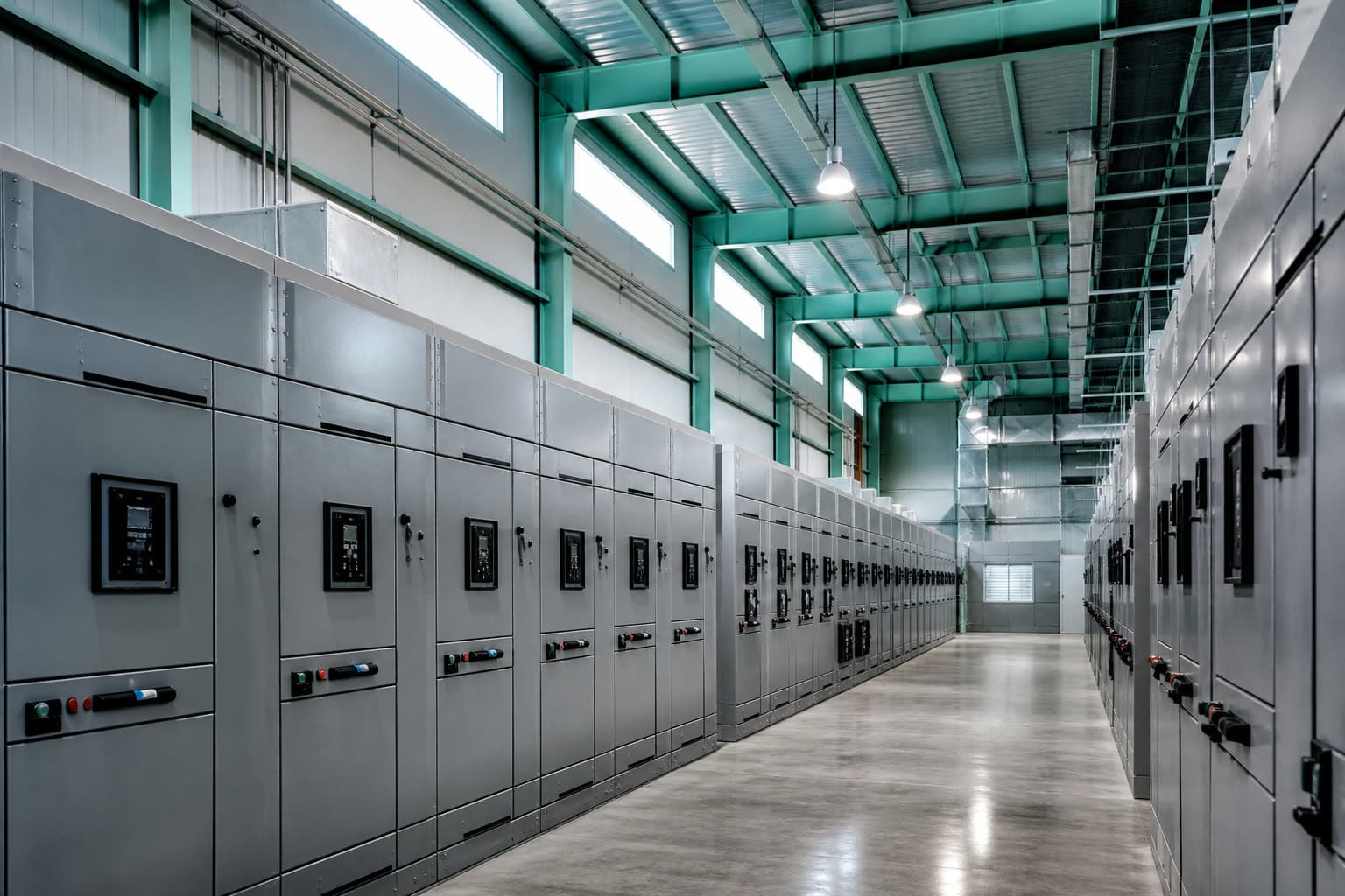 Commercial electrical switchgear hall